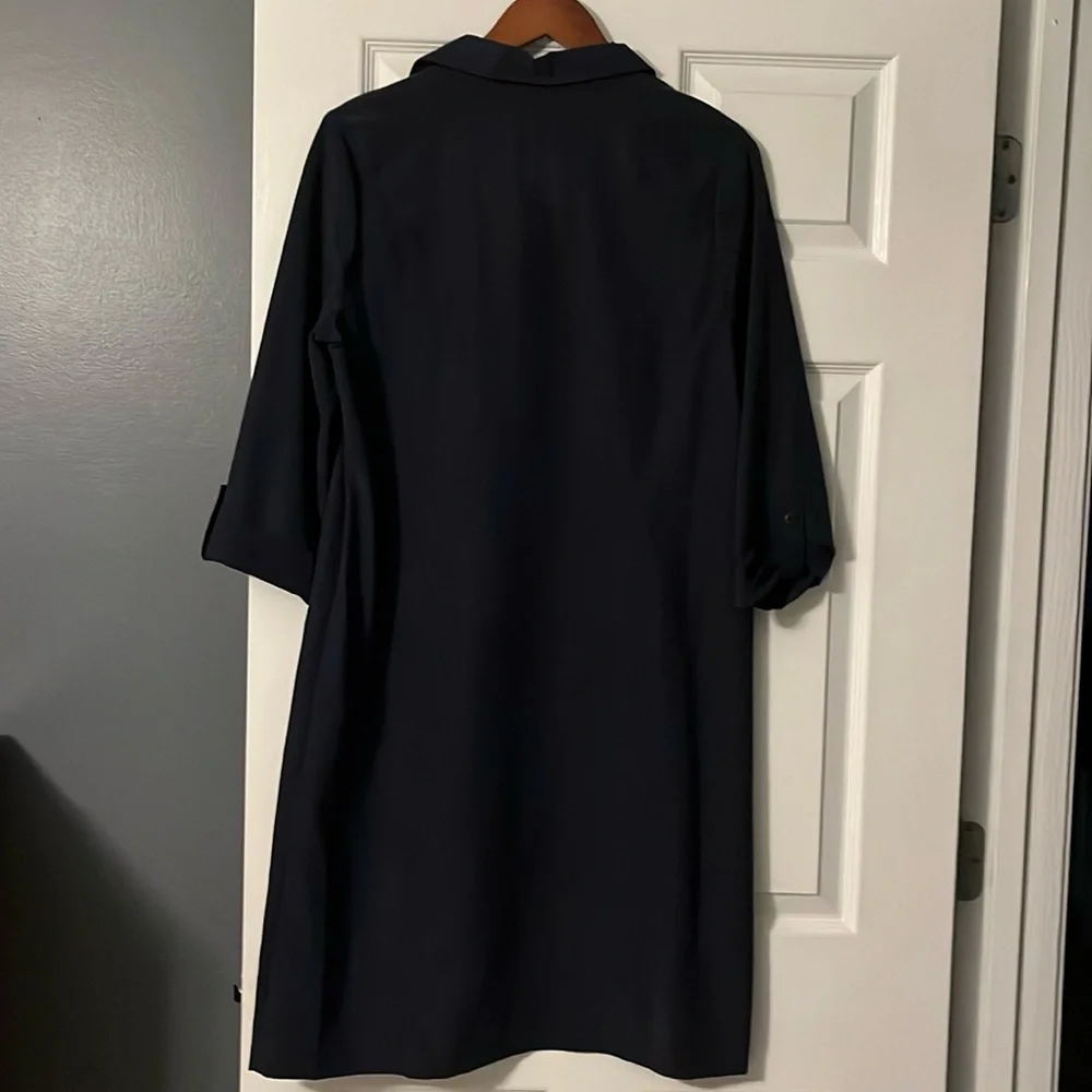 Navy shift dress by Investments in great condition size 10